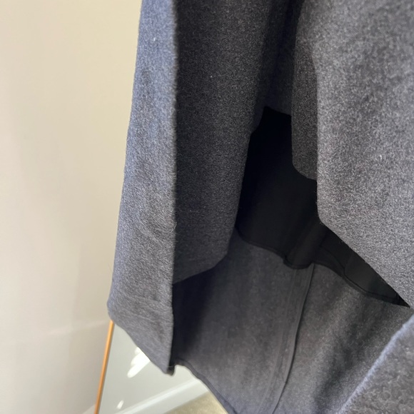 NWT🔖Lobbster Vietnamese Designer Brand Grey Draped Midi Skirt Wool A-line - Picture 8 of 12